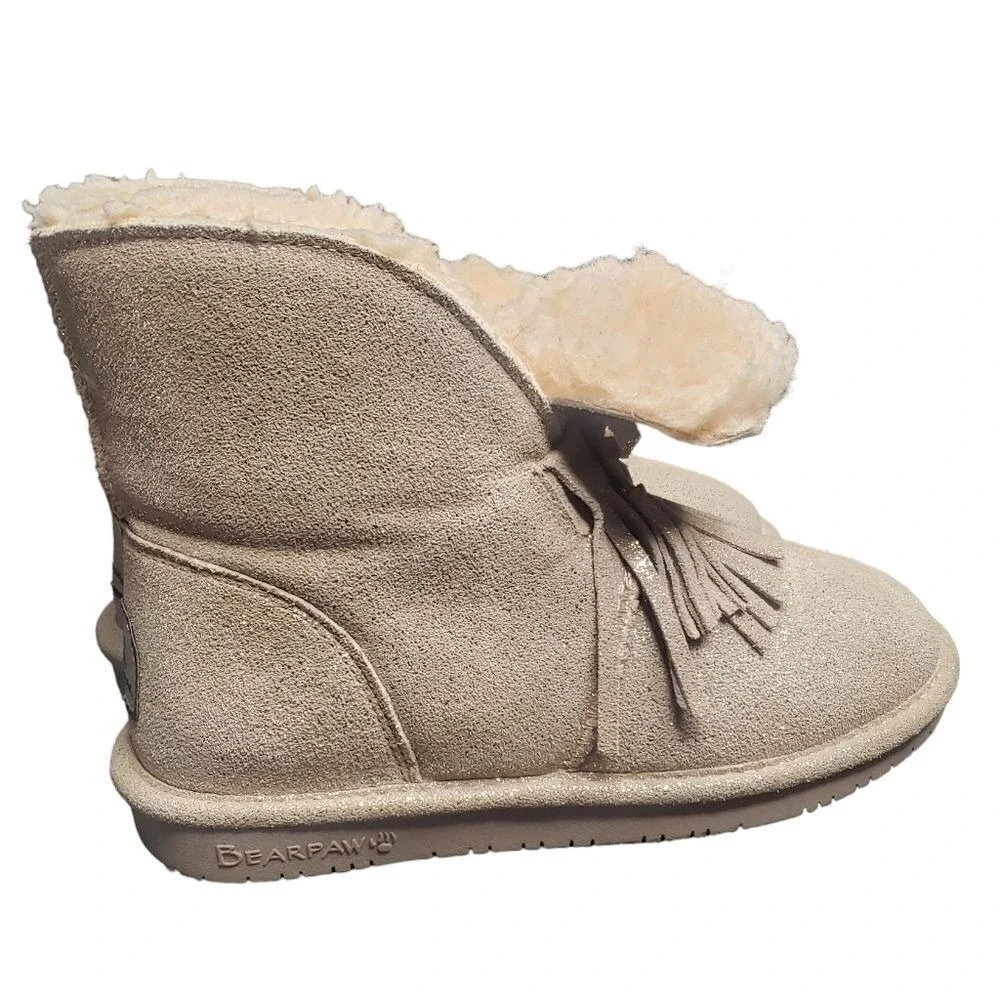 Bearpaw Christie Suede Upper Wool Blend Lining Sheepskin Footbed Boots Size‎ 5